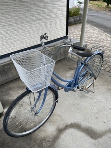 自転車 26インチ 3段切り替え LEDライト 虫ゴム交換済み 鍵付き