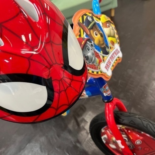 幼児用自転車パウパトロール\u0026スパイダーマンヘルメット