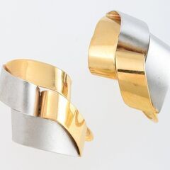 K18/Pt900 デザインイヤリング 品番y22-31