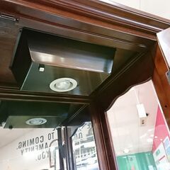 アンティーク｜猫脚｜ダウンライト付｜コレクションケース｜ガラスキャビネット