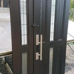 玄関親子ドア  アルミサッシ