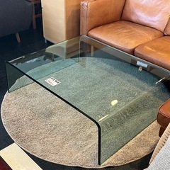 極厚20mm 特注ガラステーブル　モダン　センターテーブル　リビング