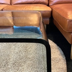 極厚20mm 特注ガラステーブル　モダン　センターテーブル　リビング