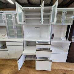 【愛品倶楽部柏店】クラフトコガ 3枚扉キッチンボード ココア90OP