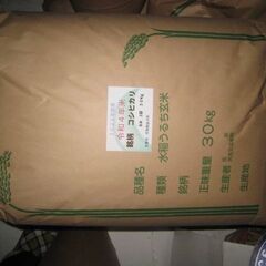 令和４年産　コシヒカリ〈古米）玄米　３０Kg 　１袋だけ　９月ま...