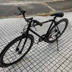 【クロスバイク】シングルギア　エアロホイル使用　パナレーサータイヤ　700x28c サドル新品❗️若林自転車　膳所店　SALE中❗️