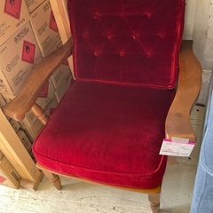 昭和レトロな雰囲気の椅子　コスガ1Pチェア　懐かしいベロア素材そ...