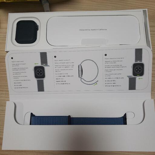 Apple Watch Series 9 (GPSモデル) - 41mmミッドナイトアルミニウムケースとウインターブルースポーツループ