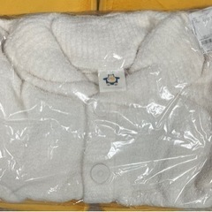 ジェラートピケ　ユニセックス　ベビモコジャガードショールカーディガン　アイボリー