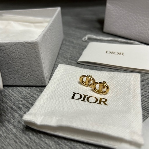 DIOR CD NAVY スタッドピアス