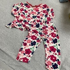 ベビー服花柄パジャマ 80cm