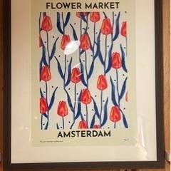 【フレーム付】アートポスター ポスター “Flower Market”