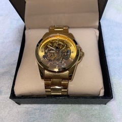 昇竜スケルトンウォッチ 金色 ゴールドカラー 腕時計 未使用品