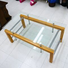ガラスセンターテーブル　W900　リユース品