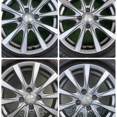 ⭐️いよいよシーズン‼️2022年バリ溝スタッドレス②‼️アクア フィット等‼️15×5.5J 4H×100 インセット42 ‼️⭐️