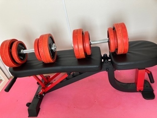 筋トレ ダンベル60kg(30kg✖️2)&インクラインベンチ iROTEC 筋トレ ダンベル60kg(30kg✖️2)&インクラインベンチ iROTEC