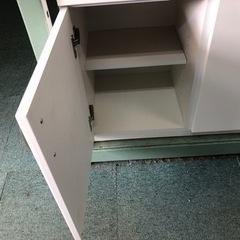 リサイクルサービス八光】幅119.5㎝ エナメルホワイト 1口コンセント付