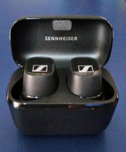 SENNHEISER・ゼンハイザー、\nCX400TW1だと思います、\n黒（Black）、\nワイヤレスイヤホン\n、通電・スマホとの接続・音楽再生可能か確認済、アルコール消毒も済み