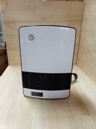 稼働品 YUASA セラミックヒーター YA-S1270YM(WK) ホワイトブラック 強弱2段階 電気 ファンヒーター オフタイマー