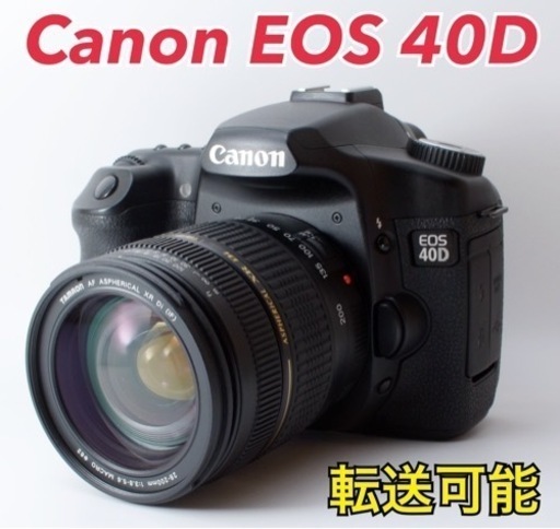 ★Canon EOS 40D★S数約12000回●スマホ転送●高倍率レンズ  1ヶ月動作補償あり！ 安心のゆうパック代引き発送！ 送料、代引き手数料無料！