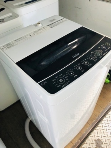 北九州市内配送無料　保証付き　2020年　ハイアール｜Haier 全自動洗濯機 Joy Series ブラック JW-C55D-K [洗濯5.5kg /簡易乾燥(送風機能) /上開き][洗濯機 5.5kg]