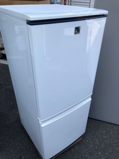 北九州市内配送無料 保証付き シャープ 2ドア冷凍冷蔵庫 SJ-14E3-KW