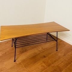 ローテーブル・アメリカンウォールナット材・幅1m（購入価格:約2万円）