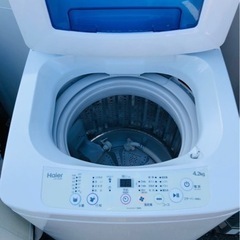 福岡市内配送設置無料　2019年式　ハイアール 4.2Kg全自動洗濯機 JW-K42M-W
