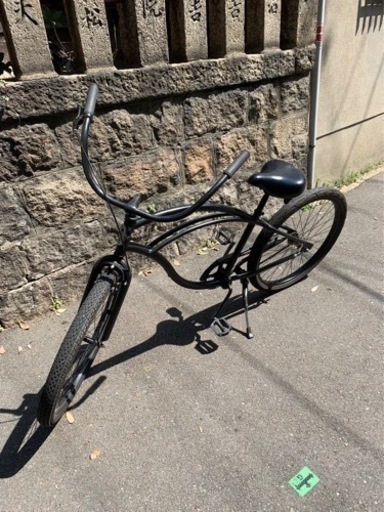 激レア　ビーチクルーザー　黒　マット　自転車　26インチ　大阪　即購入不可 激レア 大幅値下げ！！ビーチクルーザー 黒 マット 自転車 26インチ