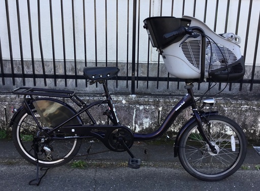 ＜整備済＞◉mama fre・子供乗せ自転車・ママフレ・パープル・外装6段変速・鍵付き・お掃除済ですぐ乗れます♪