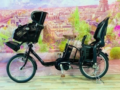❶5748子供乗せ電動アシスト自転車Panasonic20インチ良好バッテリー