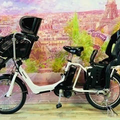 ❶5749子供乗せ電動アシスト自転車Panasonic20インチ良好バッテリー
