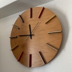 『決まりました』大きな木製掛け時計♩