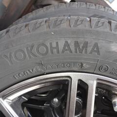 【別フリマサイトで売れました】155/65R14 ヨコハマIceGUARD19年30週 アルミ付スタッドレス4本セット-Apuweiser-riche❤︎スカーフベルト付プリーツニットワンピース