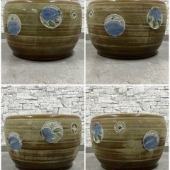 SNT111 火鉢　金魚鉢　陶器　鉢植えカバー