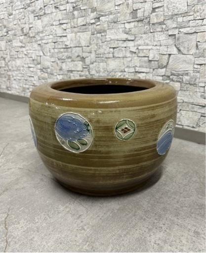 SNT111 火鉢　金魚鉢　陶器　鉢植えカバー