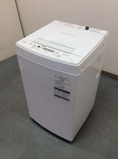 （10/12受渡済）JT7612【TOSHIBA/東芝 4.5㎏洗濯機】2020年製 AW-45M7 家電 洗濯 簡易乾燥付