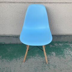 【美品】お洒落椅子　デザインチェア　ブルー