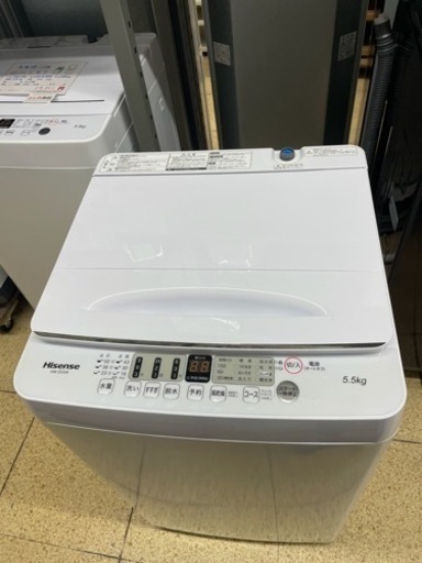 ハイセンス 洗濯機5.5kg  HW-E5504 2021年製