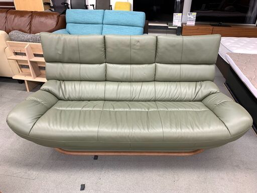 カリモク 「ZT68」3人掛けソファ 30万 本革