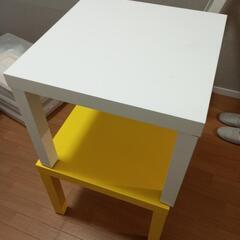 IKEA コーヒーテーブル　黄色と白