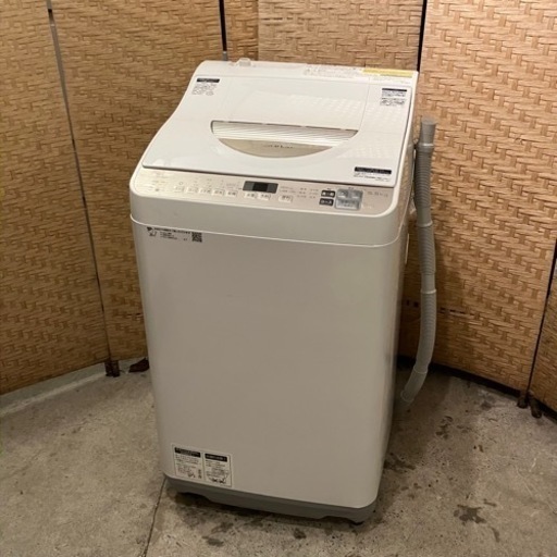 《売約済》シャープ　SHARP ES-T5DBK [全自動洗濯機 （5.5kg） ホワイト]　洗濯機　簡易乾燥付き　乾燥機能付き　検　縦型　2020年