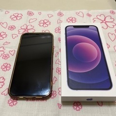 iPhone12 128GB パープル 箱付 ★一部キズ以外は美品