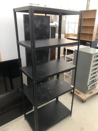 スチールシェルフ 黒  70cm×40cm×高さ165cm