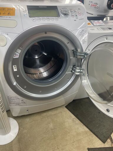 リサイクルショップどりーむ荒田店　No8615 ドラム式洗濯機　洗濯９ｋｇ　乾燥６ｋｇ　東芝　２０１０年製　動作確認ＯＫ♪