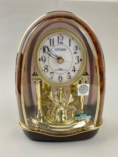 【シチズン】 ほぼ新品 置き時計 電波時計 メロディ 12曲 パルドリーム　時計