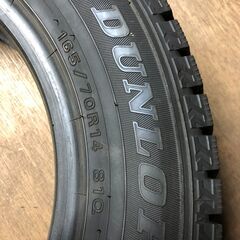 早い者勝ち！中古スタッドレスタイヤ　165/70R14　4本セット　2019年製　ダンロップ　ウインターマックス　WM02