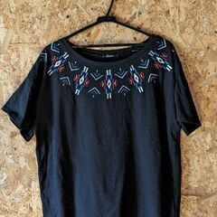刺繍Tシャツ3L(ブラック)