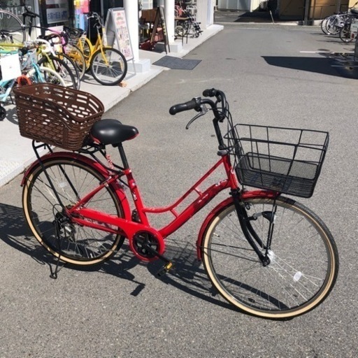 あさひ CARG 26インチ自転車 6段変速 前後カゴ付 エキスパート藤沢辻堂店