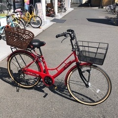 あさひ CARG 26インチ自転車 6段変速 前後カゴ付 エキス...